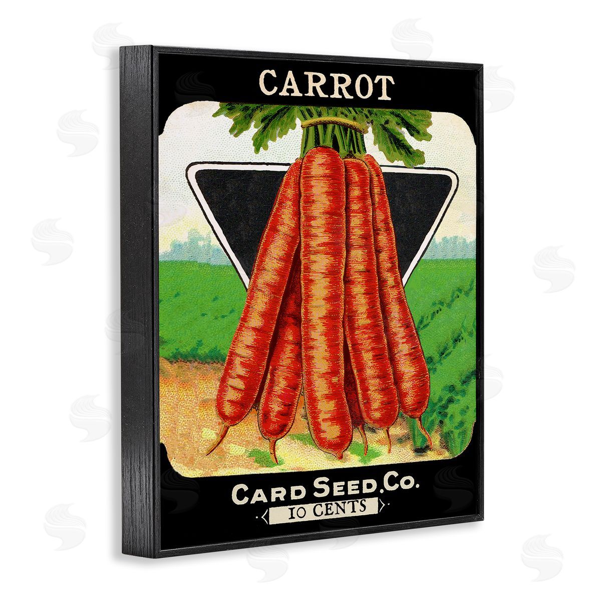 Vintage Gardening Carrots Black Frame Print Wall Art, Home Decor by Stupell Studio