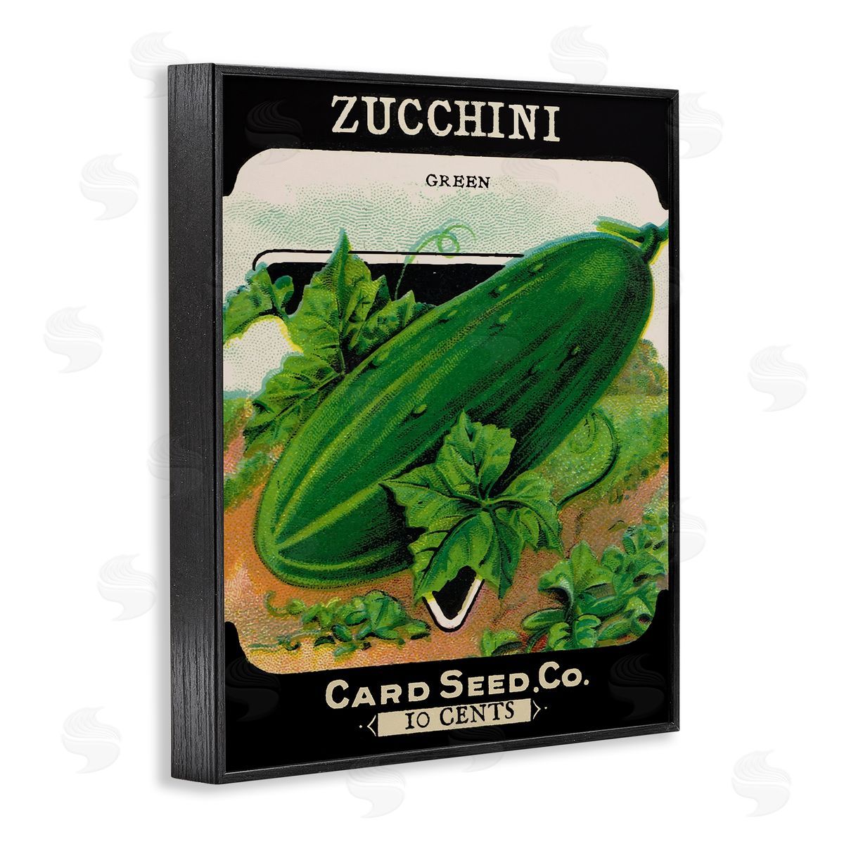 Vintage Garden Zucchini Black Frame Print Wall Art, Home Decor by Stupell Studio