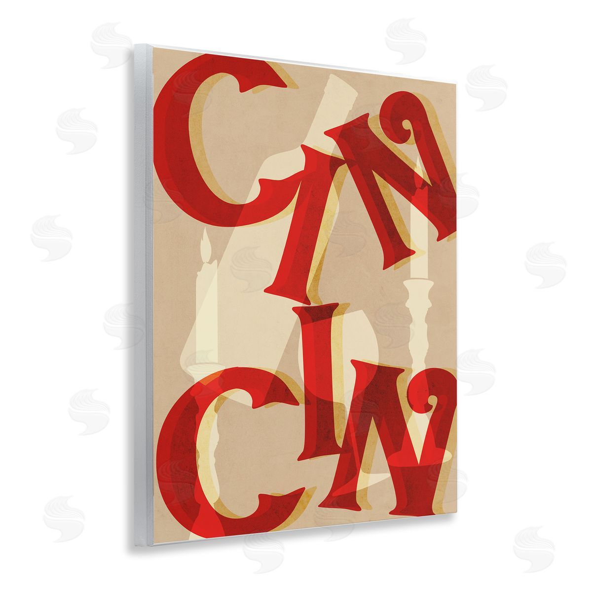 Cin Cin Wine & Candles Wood Plaque Wall Art, Home Decor by Stupell Studio