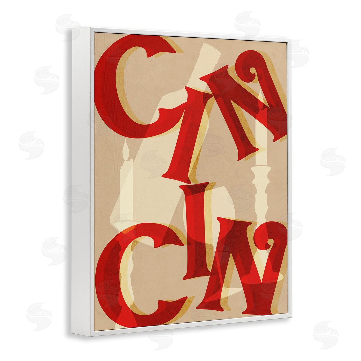 Cin Cin Wine & Candles White Frame Print Wall Art, Home Decor by Stupell Studio