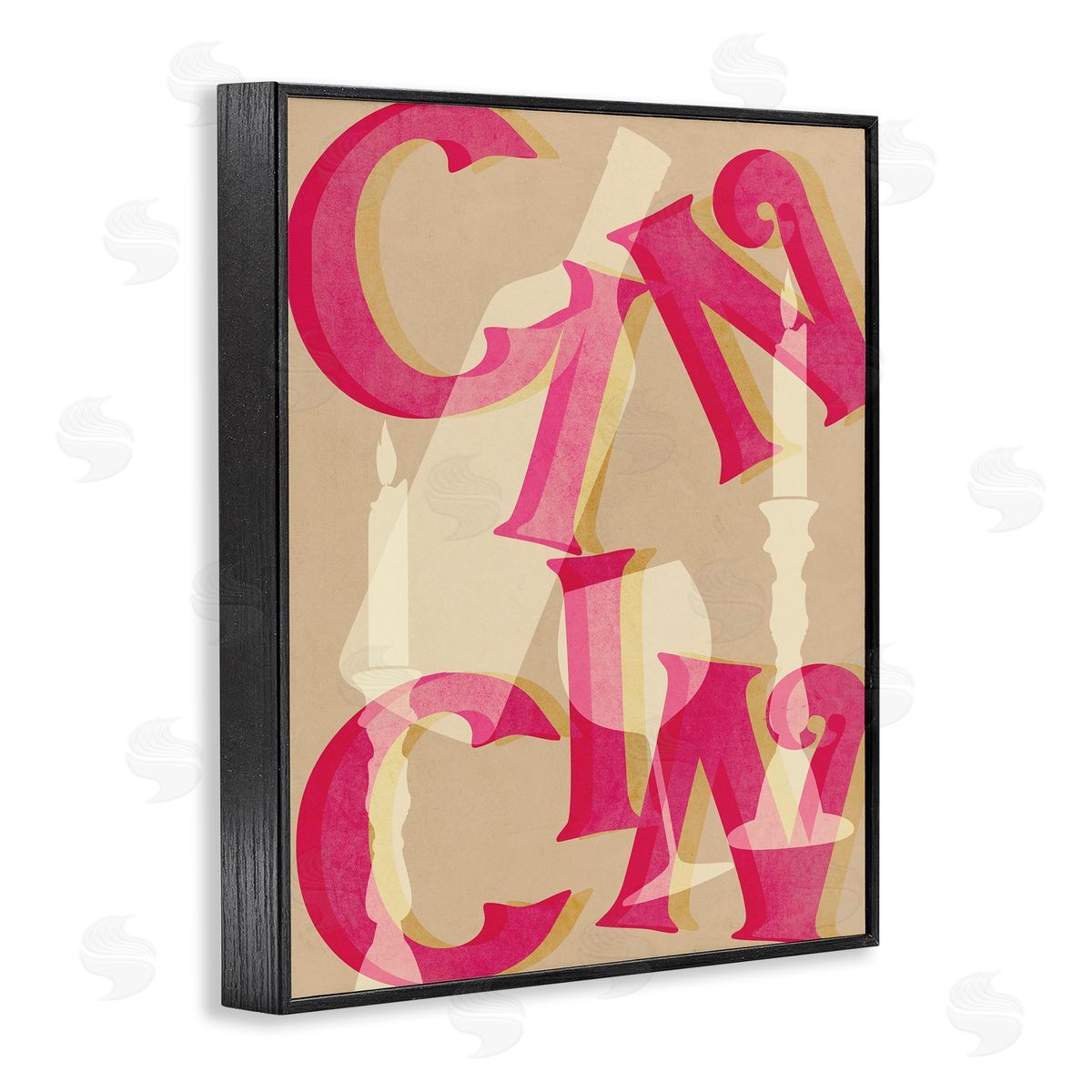 Cheers Wine & Candles Black Frame Print Wall Art, Home Decor by Stupell Studio