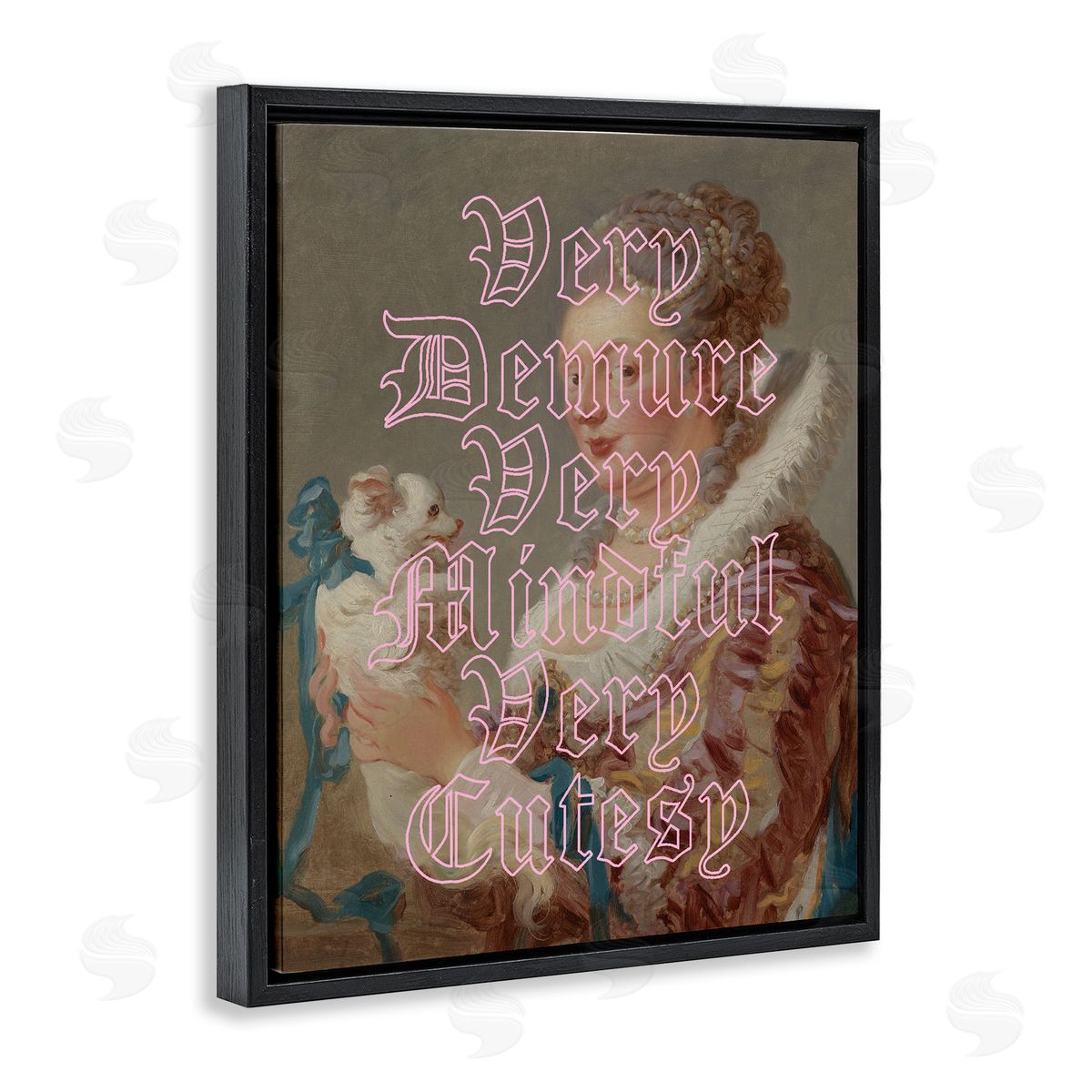 Trendy Demure & Mindful Classic Black Floating Frame Canvas Wall Art, Home Decor by Stupell Studio