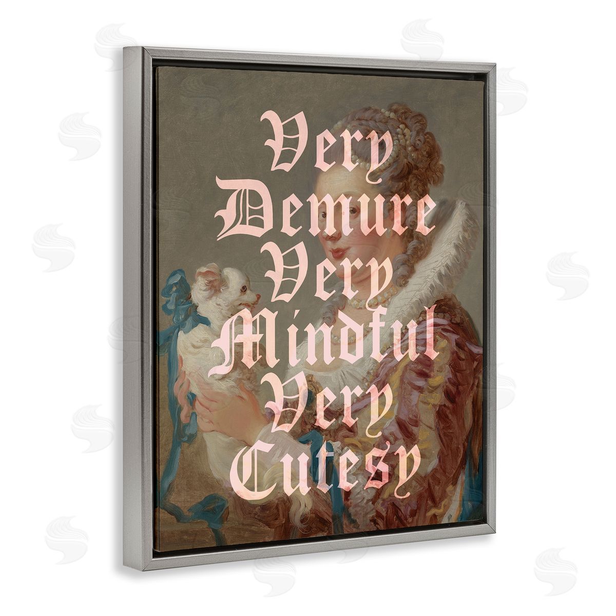 Vintage Demure & Mindful Grey Floating Frame Canvas Wall Art, Home Decor by Stupell Studio