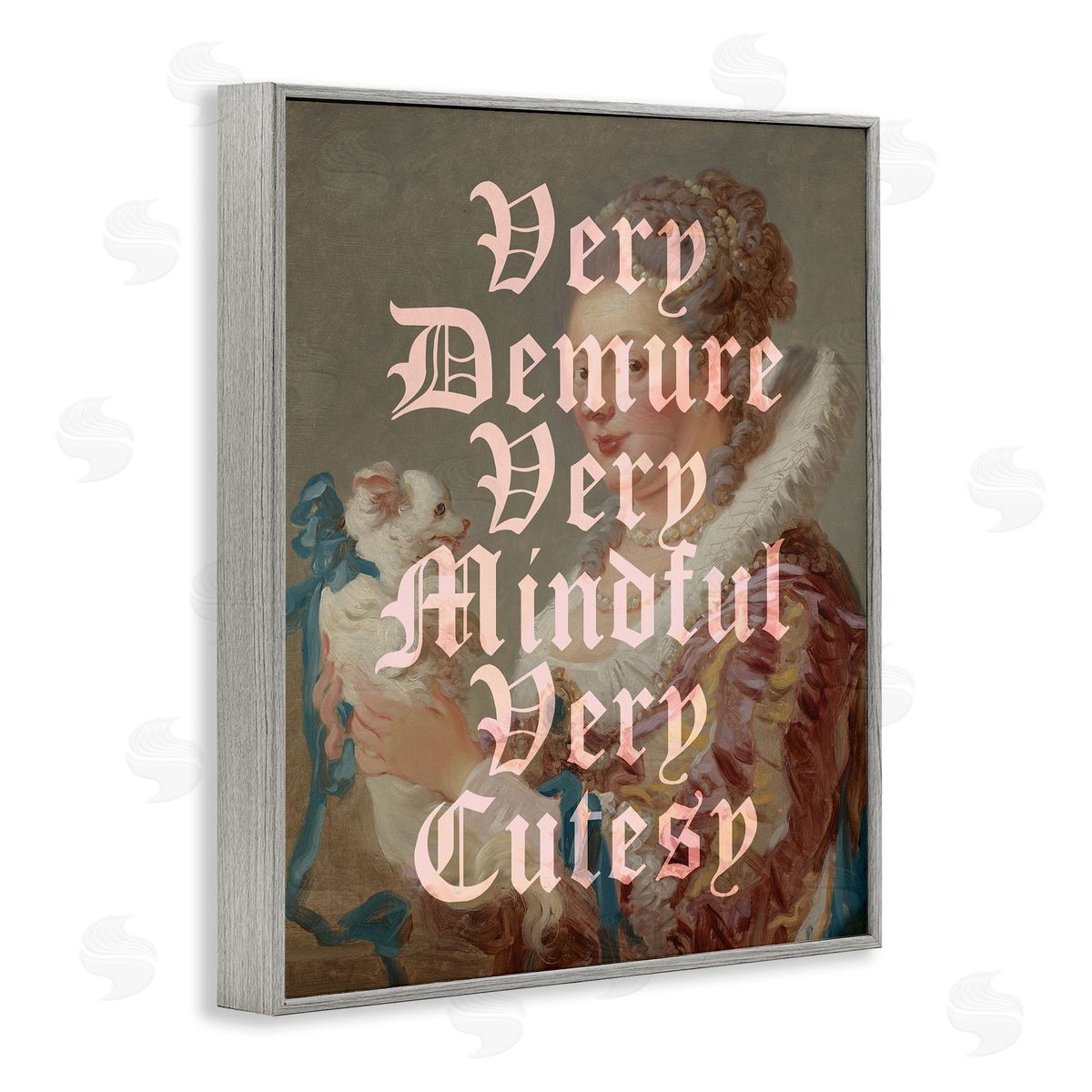 Vintage Demure & Mindful Grey Frame Print Wall Art, Home Decor by Stupell Studio
