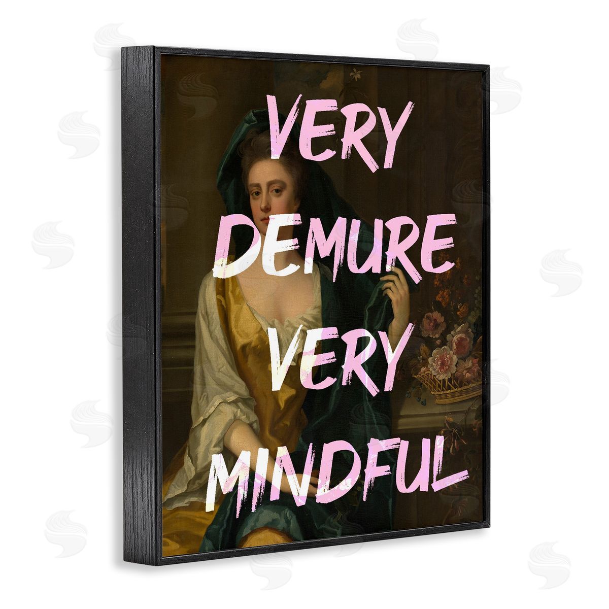 Very Demure & Mindful Classic Black Frame Print Wall Art, Home Decor by Stupell Studio
