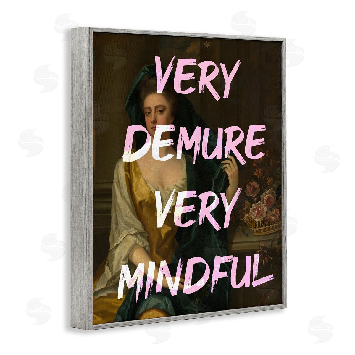 Very Demure & Mindful Classic Grey Frame Print Wall Art, Home Decor by Stupell Studio