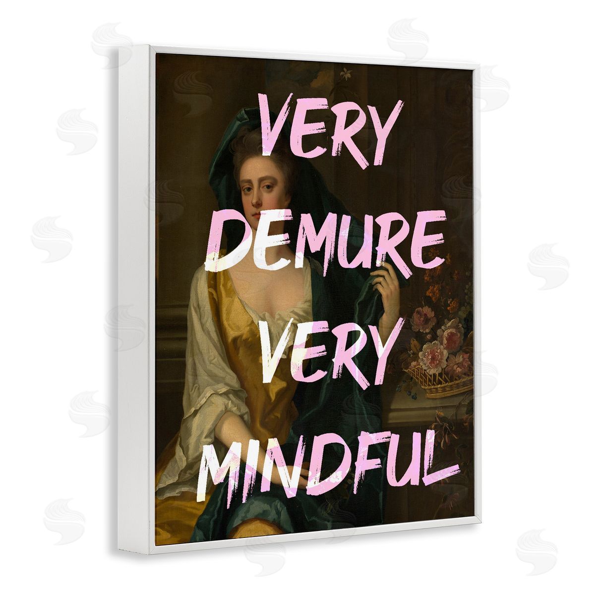 Very Demure & Mindful Classic White Frame Print Wall Art, Home Decor by Stupell Studio