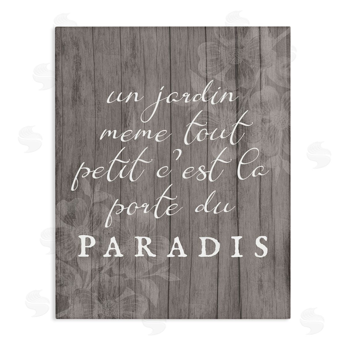 Uplifting French Garden Phrase Canvas Wall Art, Home Decor by Stupell Studio