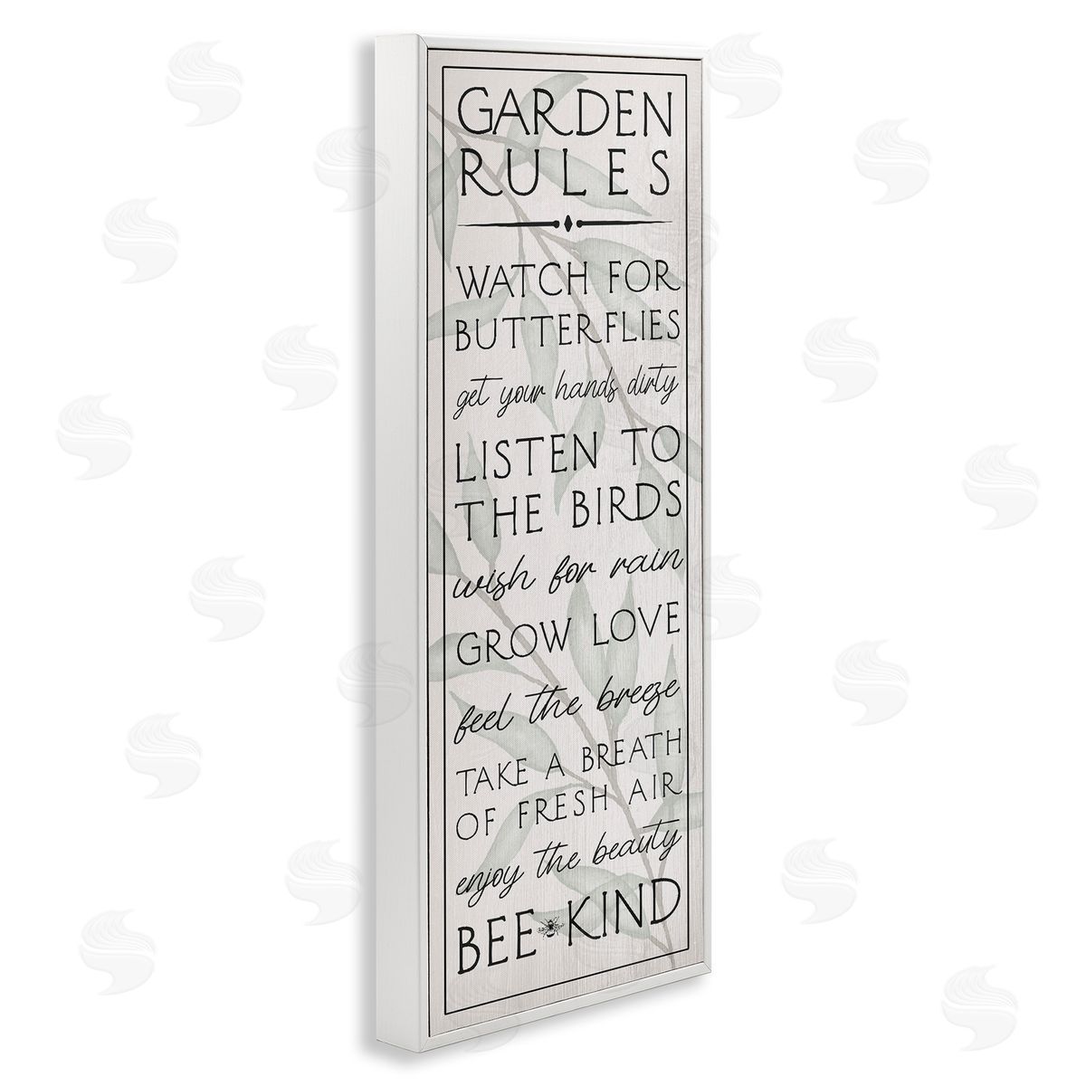 Uplifting Garden Rules White Frame Print Wall Art, Home Decor by Stupell Studio