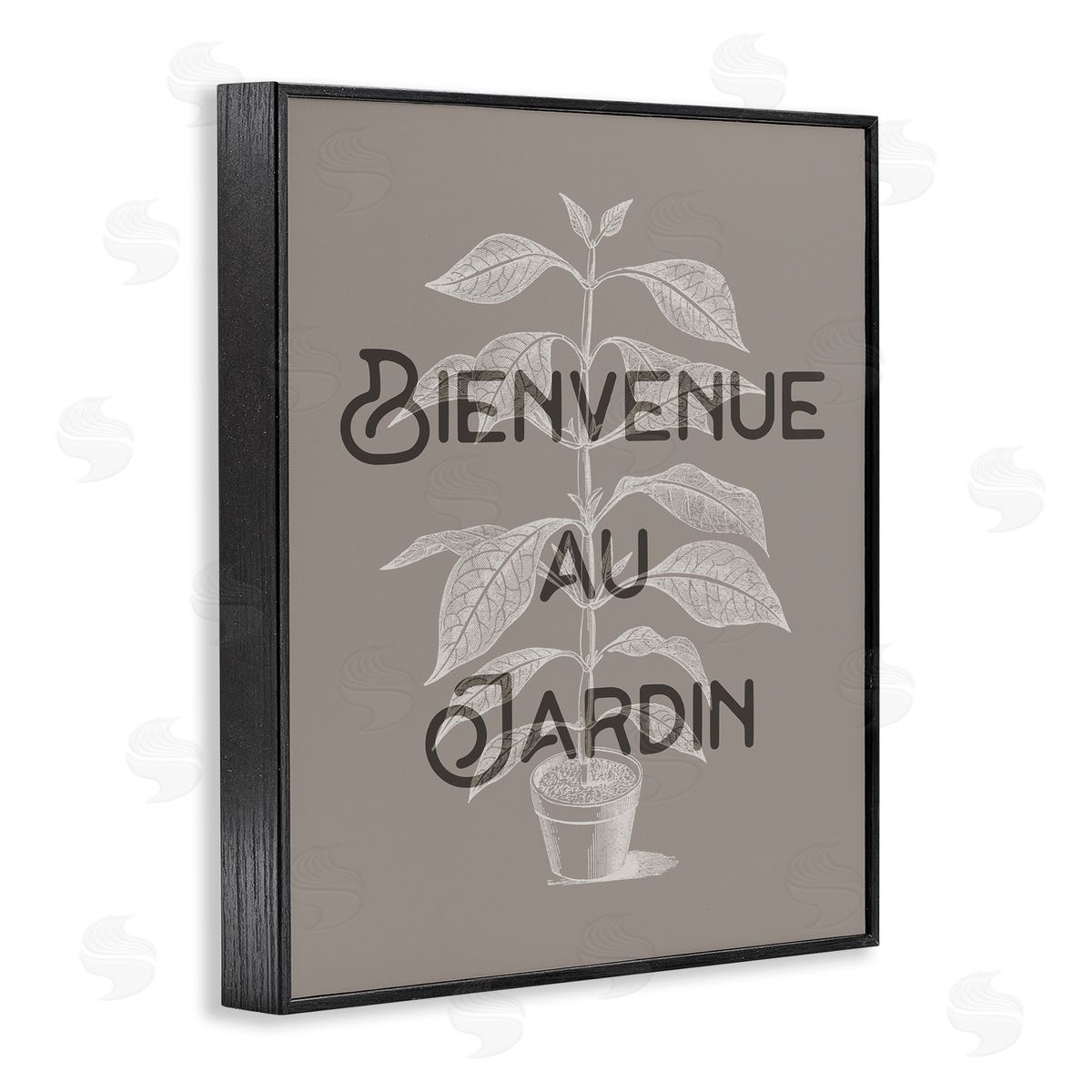 French Garden Plant Phrase Black Frame Print Wall Art, Home Decor by Stupell Studio