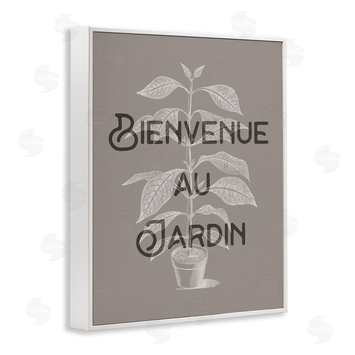 French Garden Plant Phrase White Frame Print Wall Art, Home Decor by Stupell Studio