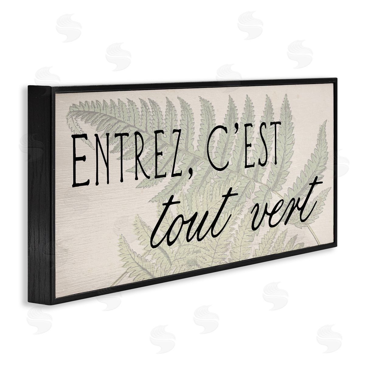 French It's All Green Black Frame Print Wall Art, Home Decor by Stupell Studio