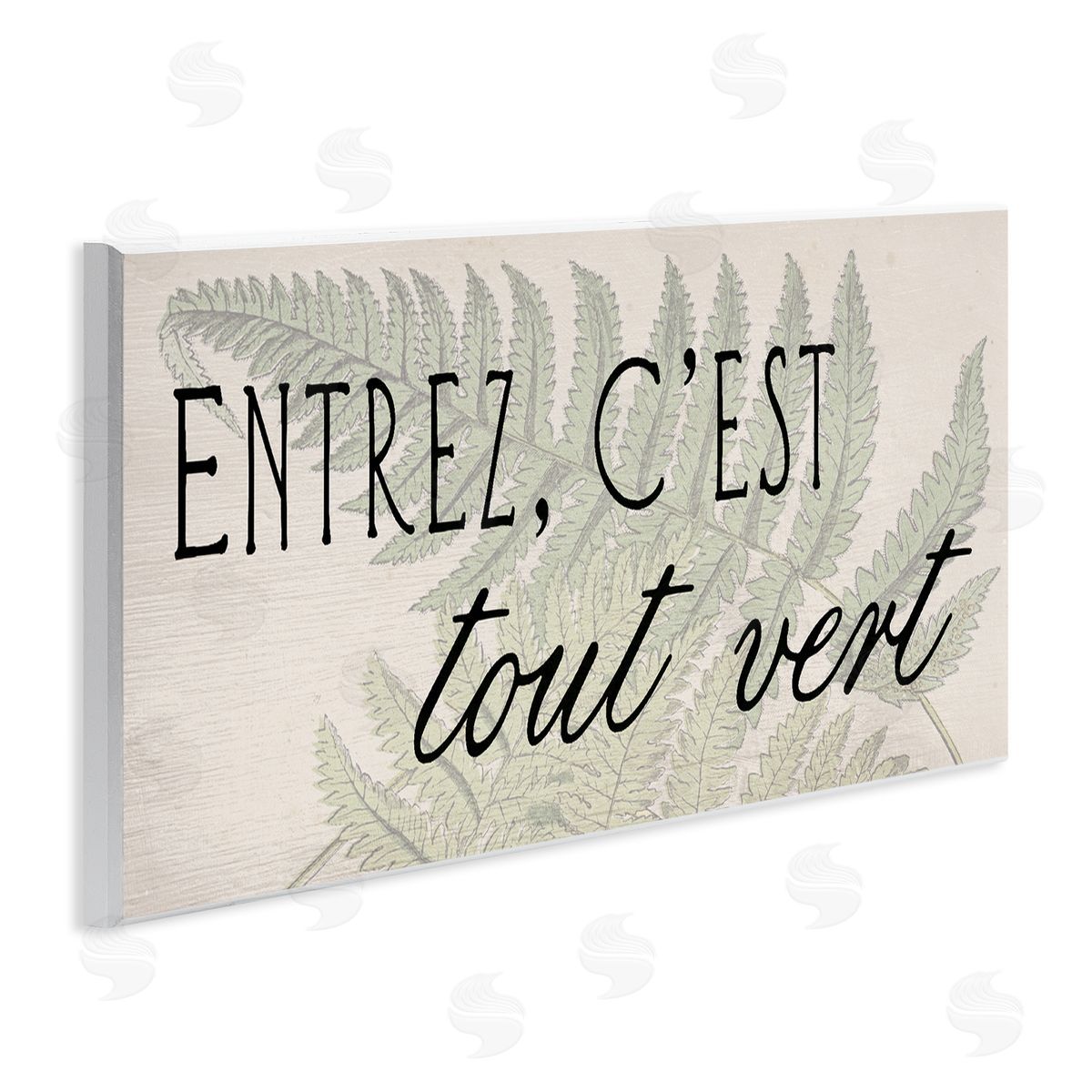 French It's All Green Wood Plaque Wall Art, Home Decor by Stupell Studio