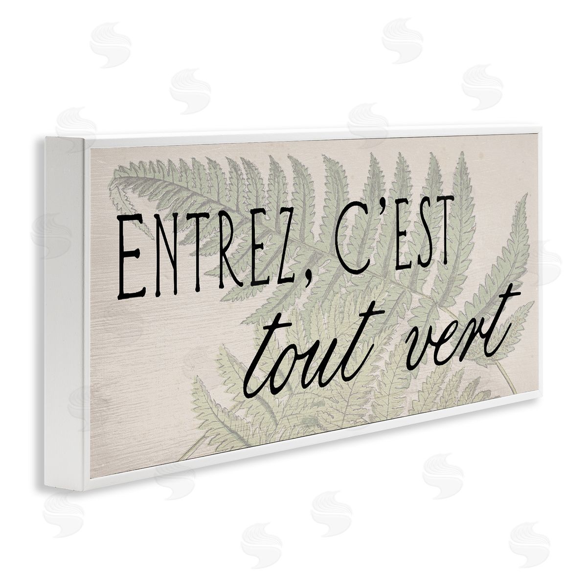French It's All Green White Frame Print Wall Art, Home Decor by Stupell Studio