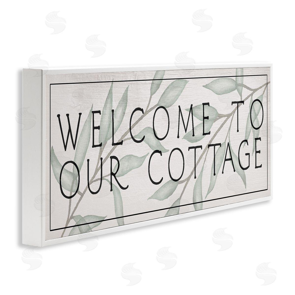 Rustic Cottage Welcome White Frame Print Wall Art, Home Decor by Stupell Studio