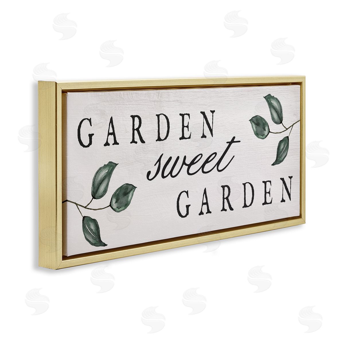Sweet Garden Sign Gold Floating Frame Canvas Wall Art, Home Decor by Stupell Studio
