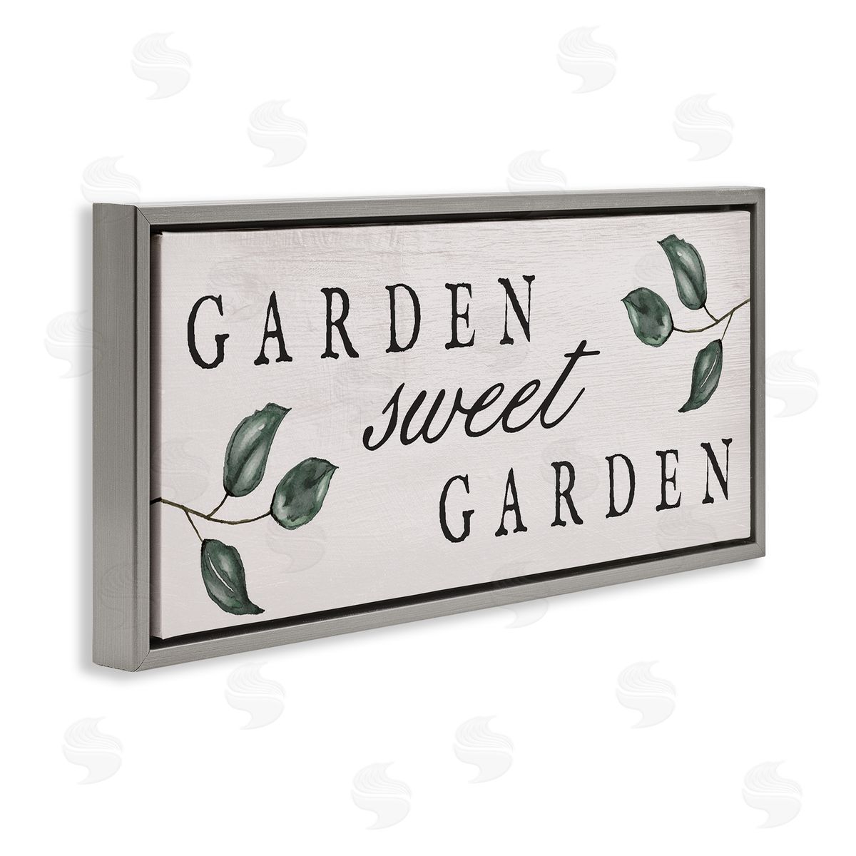 Sweet Garden Sign Grey Floating Frame Canvas Wall Art, Home Decor by Stupell Studio
