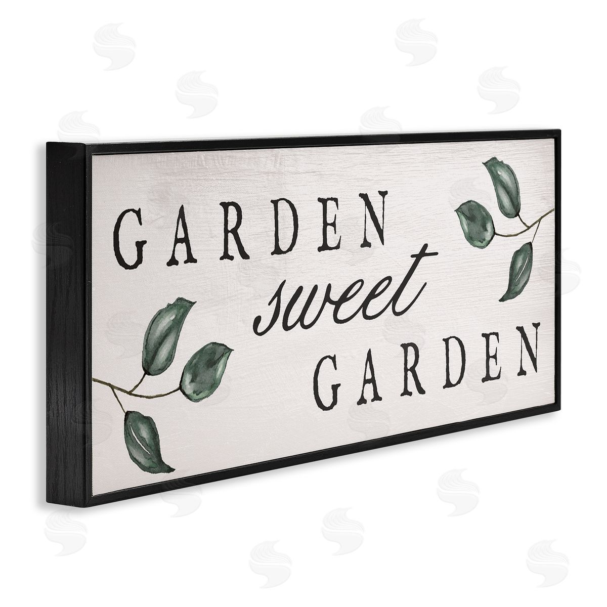 Sweet Garden Sign Black Frame Print Wall Art, Home Decor by Stupell Studio