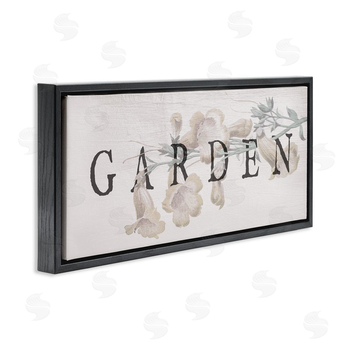 Rustic Garden & Flower Black Floating Frame Canvas Wall Art, Home Decor by Stupell Studio