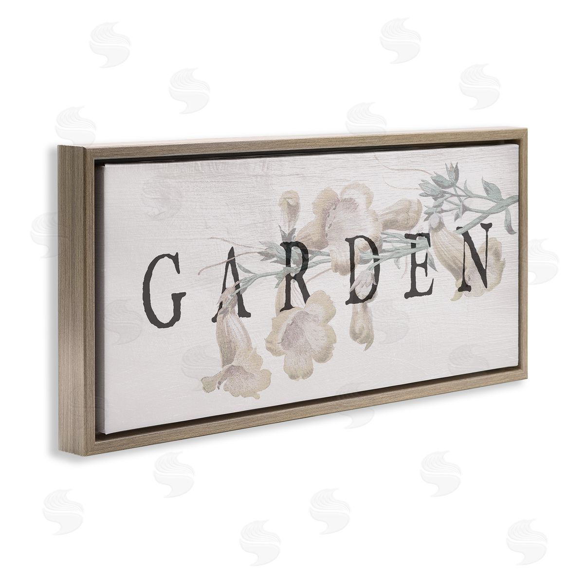 Rustic Garden & Flower Brown Floating Frame Canvas Wall Art, Home Decor by Stupell Studio