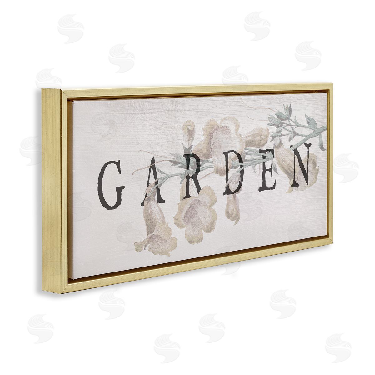 Rustic Garden & Flower Gold Floating Frame Canvas Wall Art, Home Decor by Stupell Studio