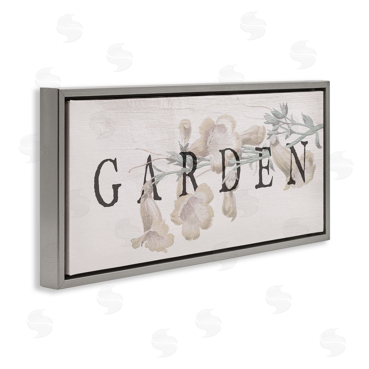 Rustic Garden & Flower Grey Floating Frame Canvas Wall Art, Home Decor by Stupell Studio