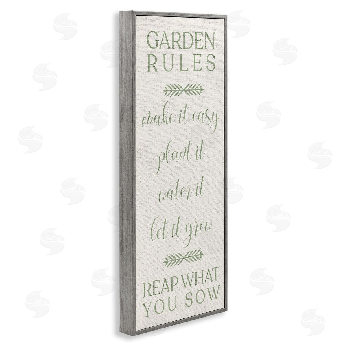 Country Garden Rules Grey Frame Print Wall Art, Home Decor by Stupell Studio