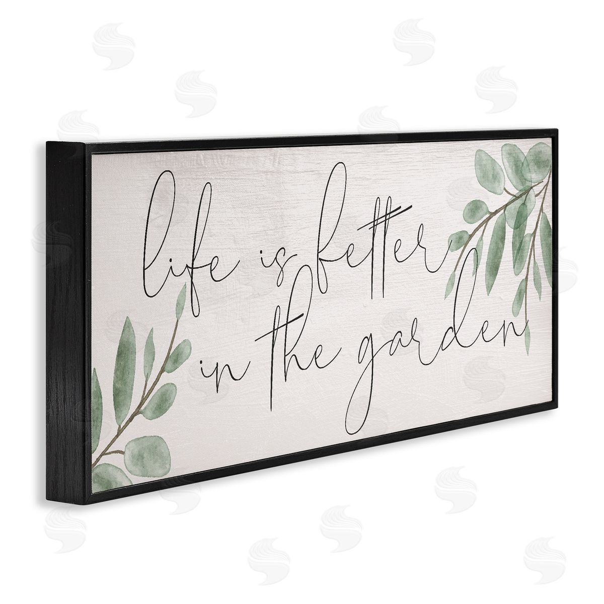 Life Is Better in Garden Black Frame Print Wall Art, Home Decor by Stupell Studio