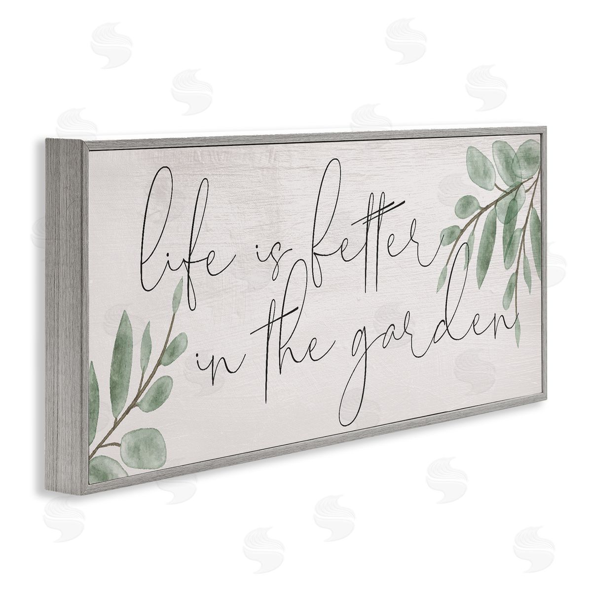 Life Is Better in Garden Grey Frame Print Wall Art, Home Decor by Stupell Studio