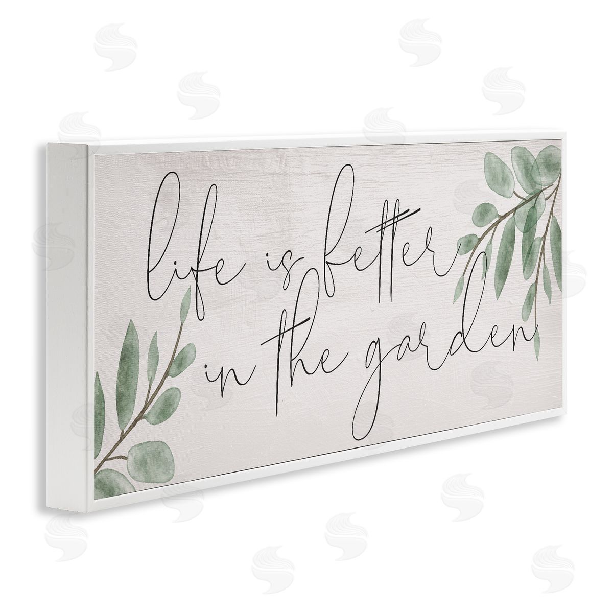 Life Is Better in Garden White Frame Print Wall Art, Home Decor by Stupell Studio