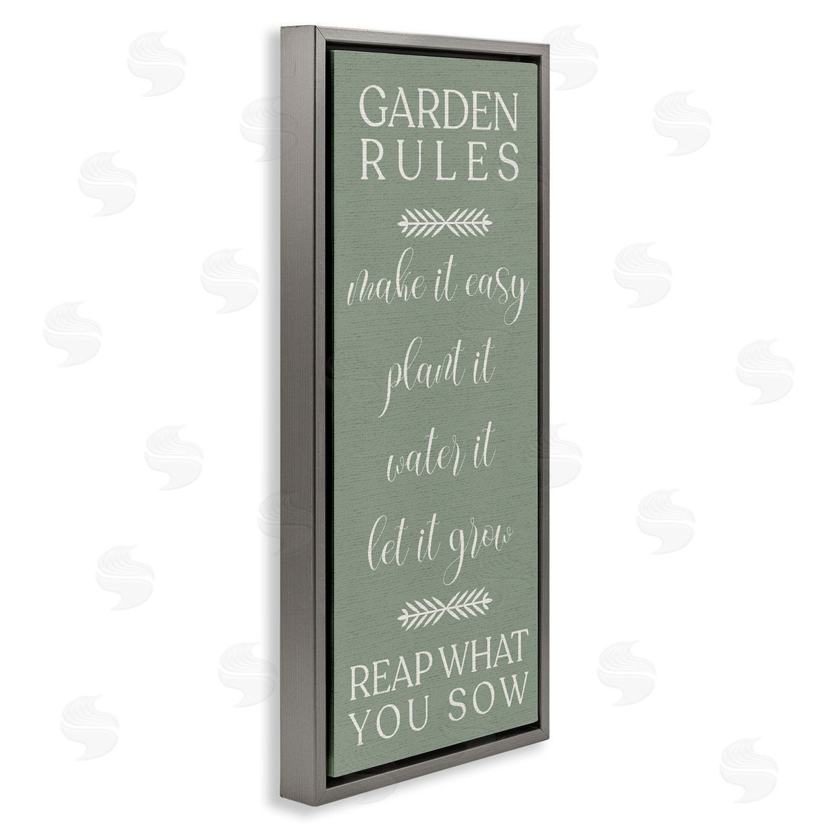 Reap What You Sow Gardening Grey Floating Frame Canvas Wall Art, Home Decor by Stupell Studio