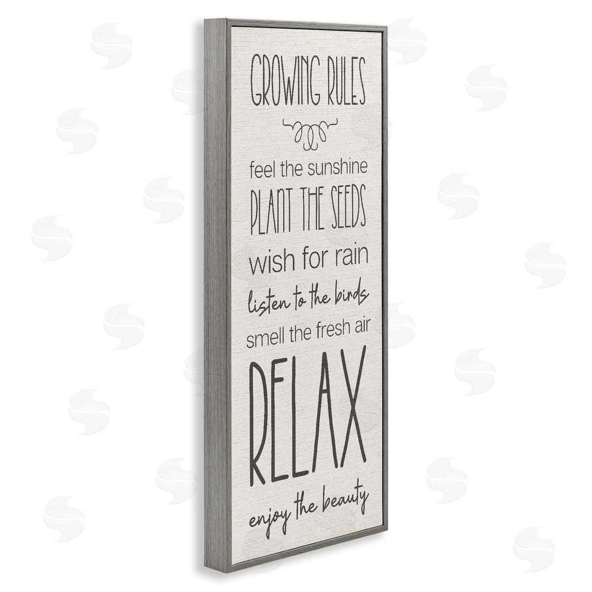 Serene Gardening Rules Grey Frame Print Wall Art, Home Decor by Stupell Studio