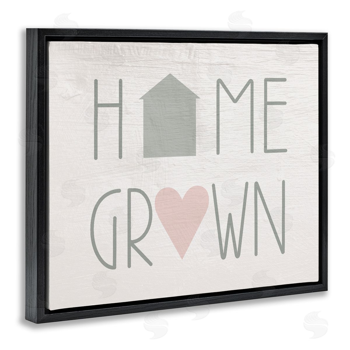 Home Grown Country Words Black Floating Frame Canvas Wall Art, Home Decor by Stupell Studio