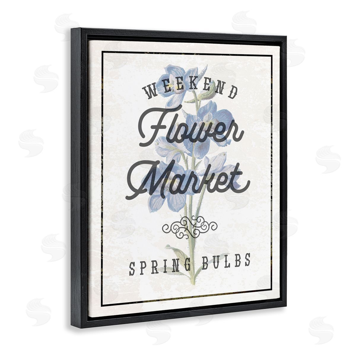 Weekend Flower Market Black Floating Frame Canvas Wall Art, Home Decor by Stupell Studio