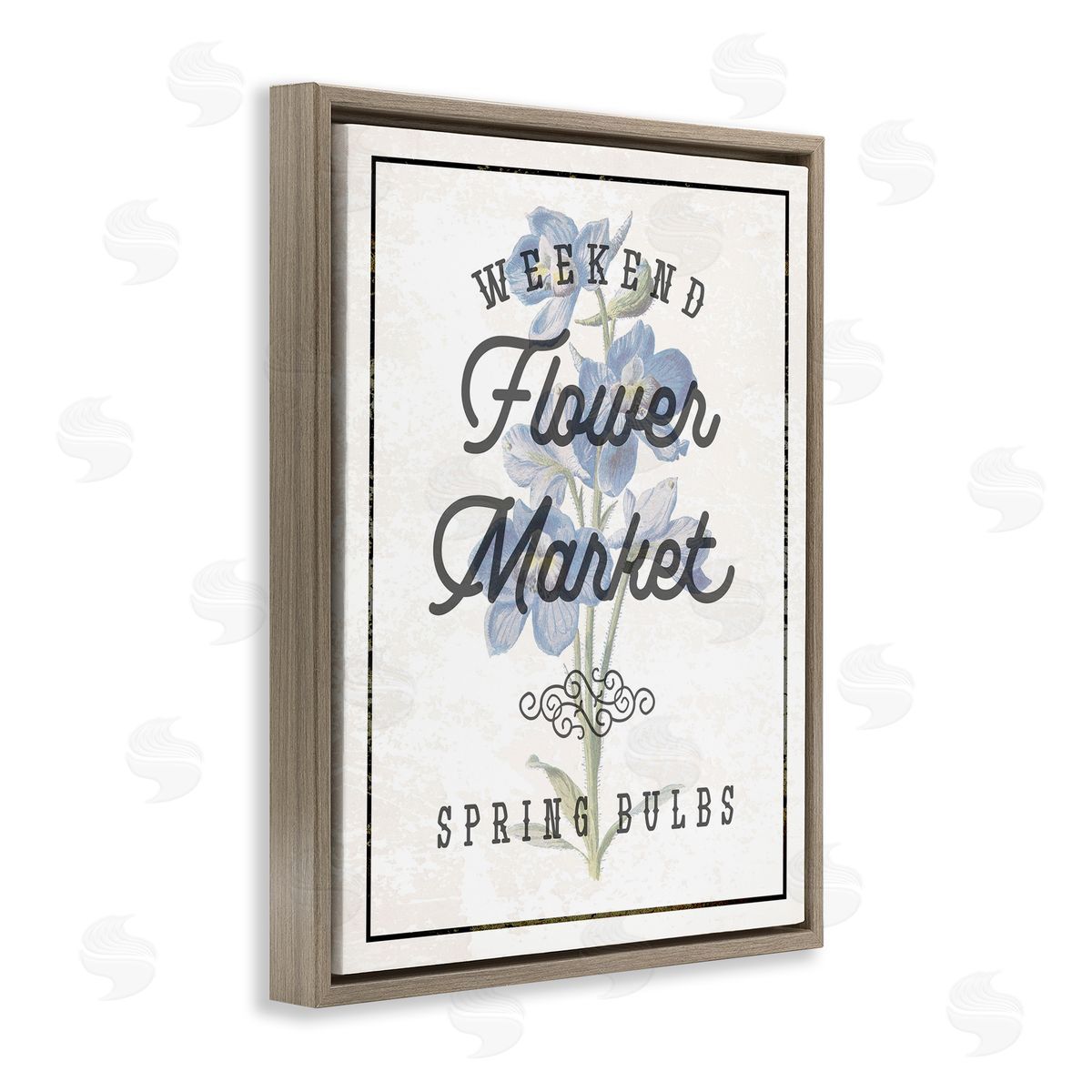 Weekend Flower Market Brown Floating Frame Canvas Wall Art, Home Decor by Stupell Studio