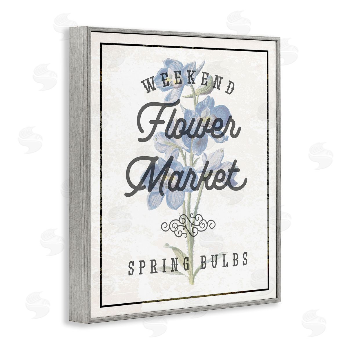 Weekend Flower Market Grey Frame Print Wall Art, Home Decor by Stupell Studio