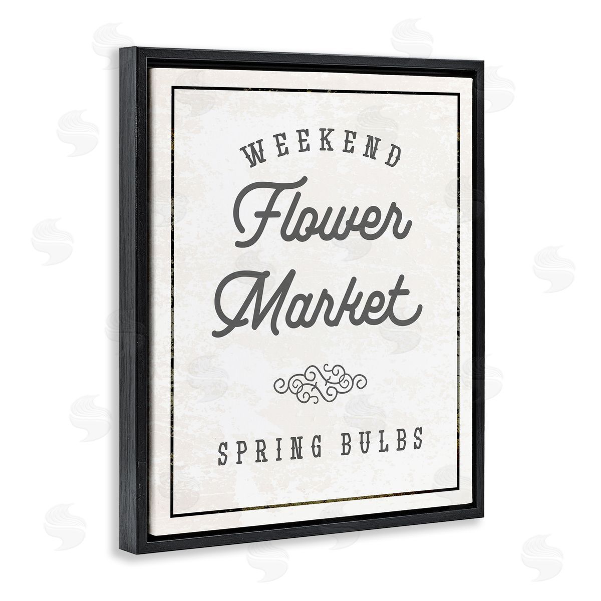 Flower Market Spring Bulbs Black Floating Frame Canvas Wall Art, Home Decor by Stupell Studio