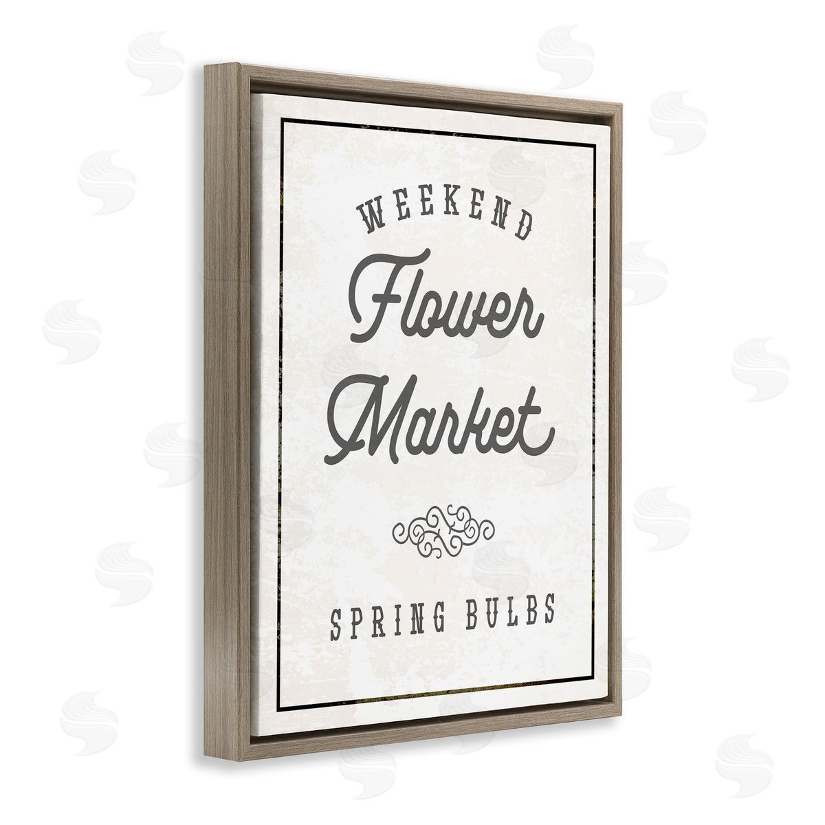 Flower Market Spring Bulbs Brown Floating Frame Canvas Wall Art, Home Decor by Stupell Studio