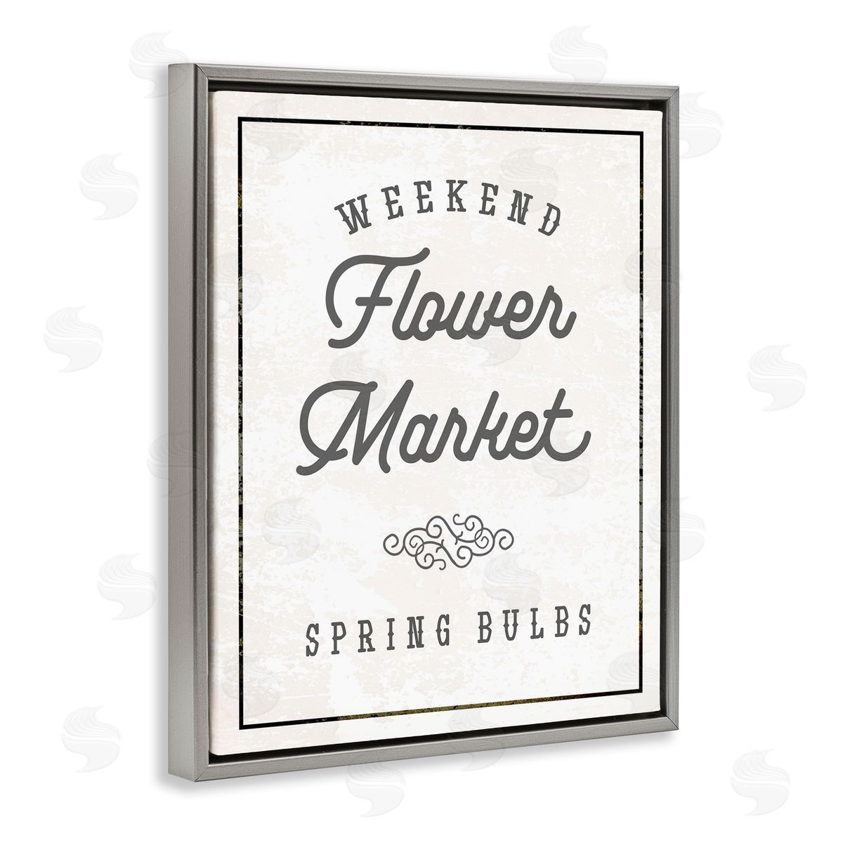 Flower Market Spring Bulbs Grey Floating Frame Canvas Wall Art, Home Decor by Stupell Studio