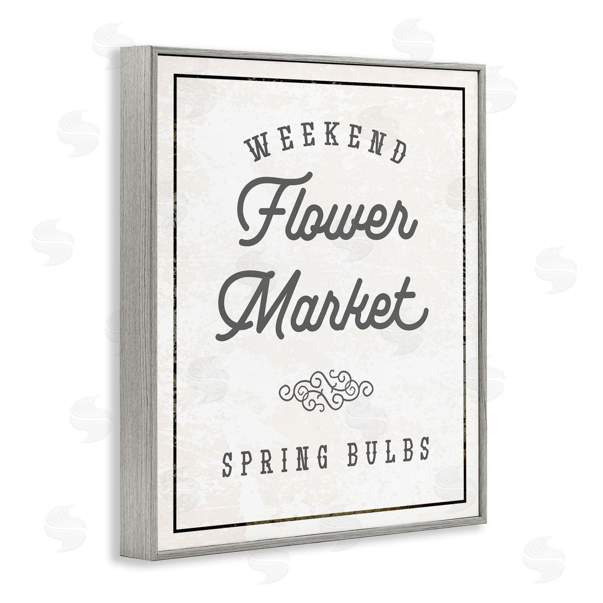 Flower Market Spring Bulbs Grey Frame Print Wall Art, Home Decor by Stupell Studio
