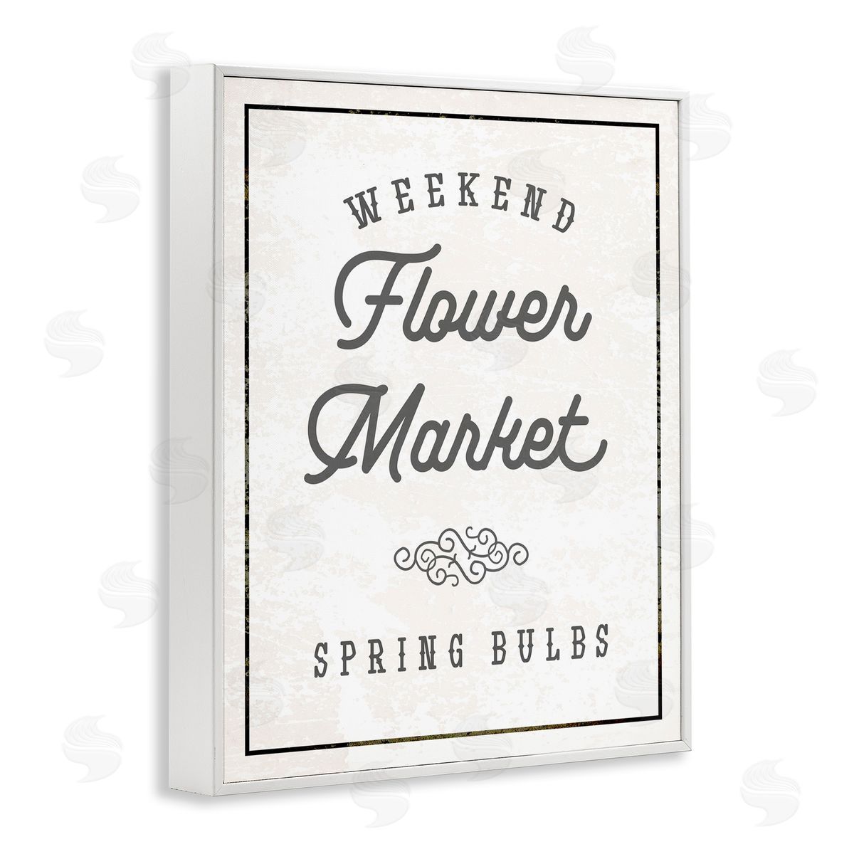 Flower Market Spring Bulbs White Frame Print Wall Art, Home Decor by Stupell Studio