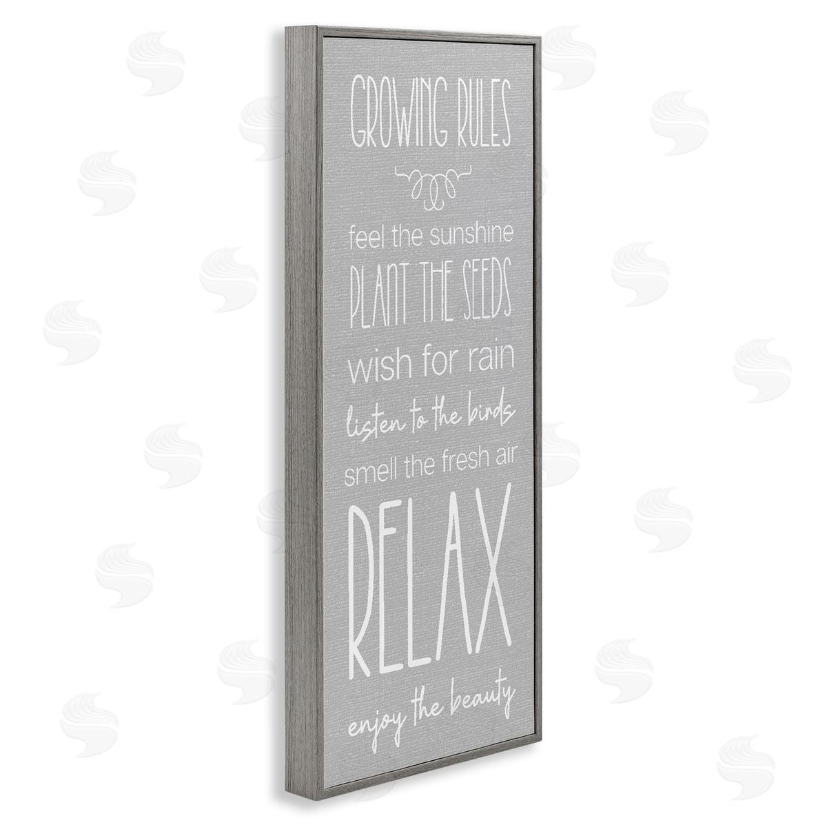 Rustic Gardening Rules Grey Frame Print Wall Art, Home Decor by Stupell Studio