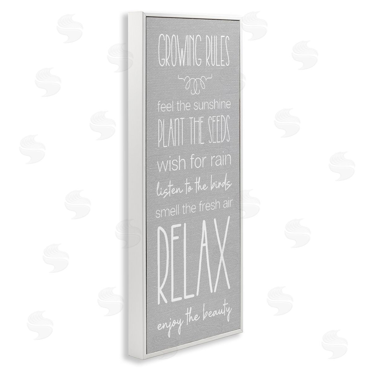 Rustic Gardening Rules White Frame Print Wall Art, Home Decor by Stupell Studio