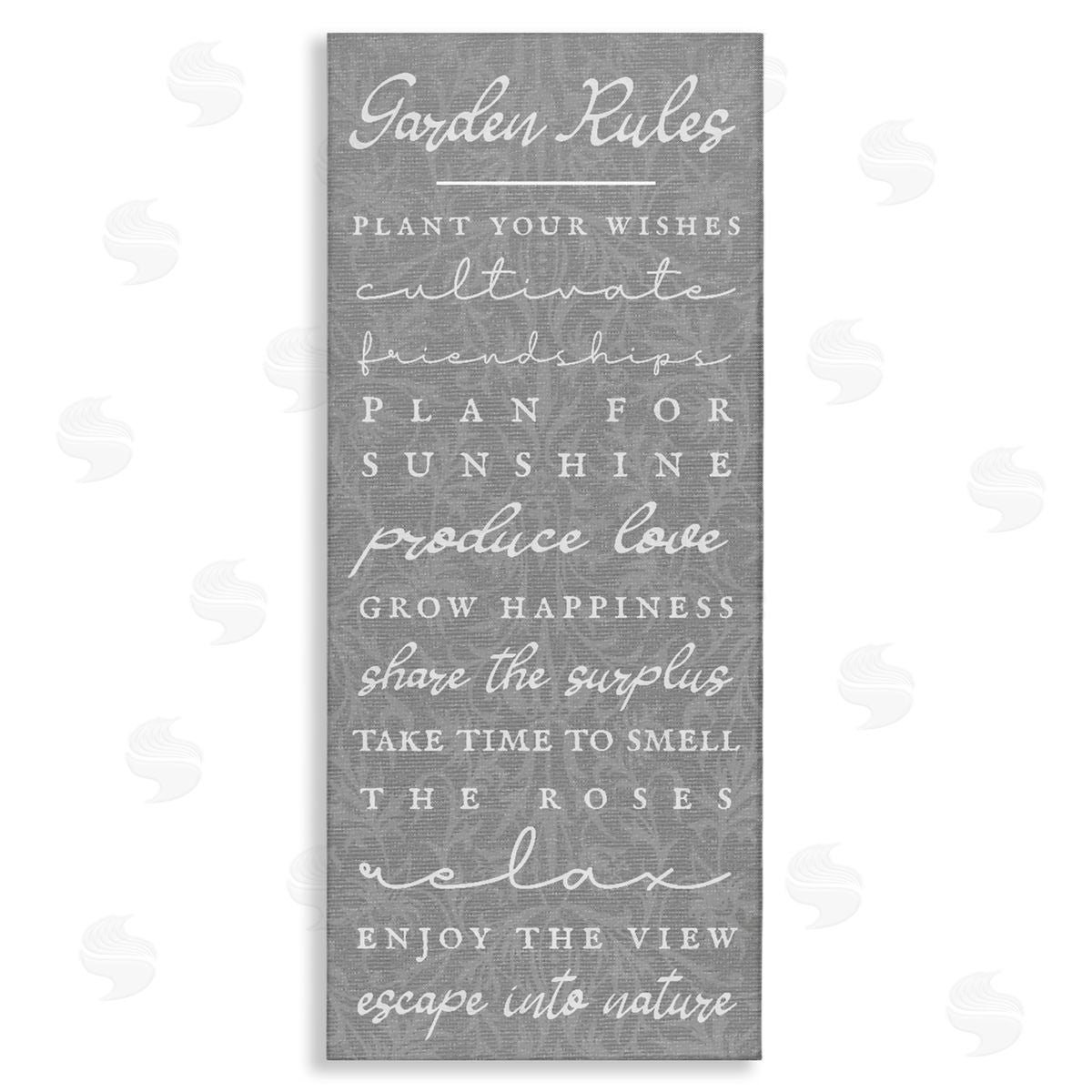 Comforting Garden Rules Canvas Wall Art, Home Decor by Stupell Studio
