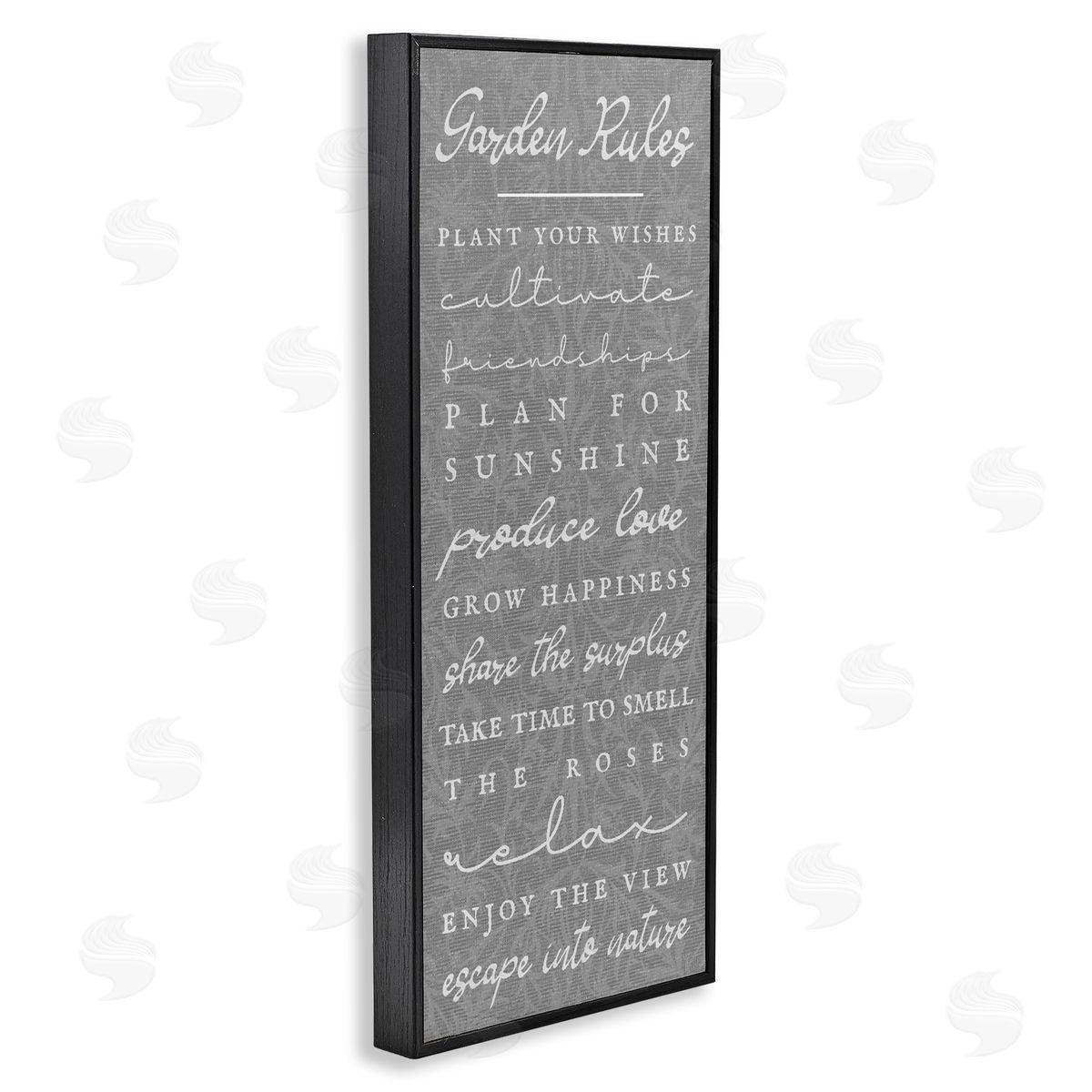 Comforting Garden Rules Black Frame Print Wall Art, Home Decor by Stupell Studio