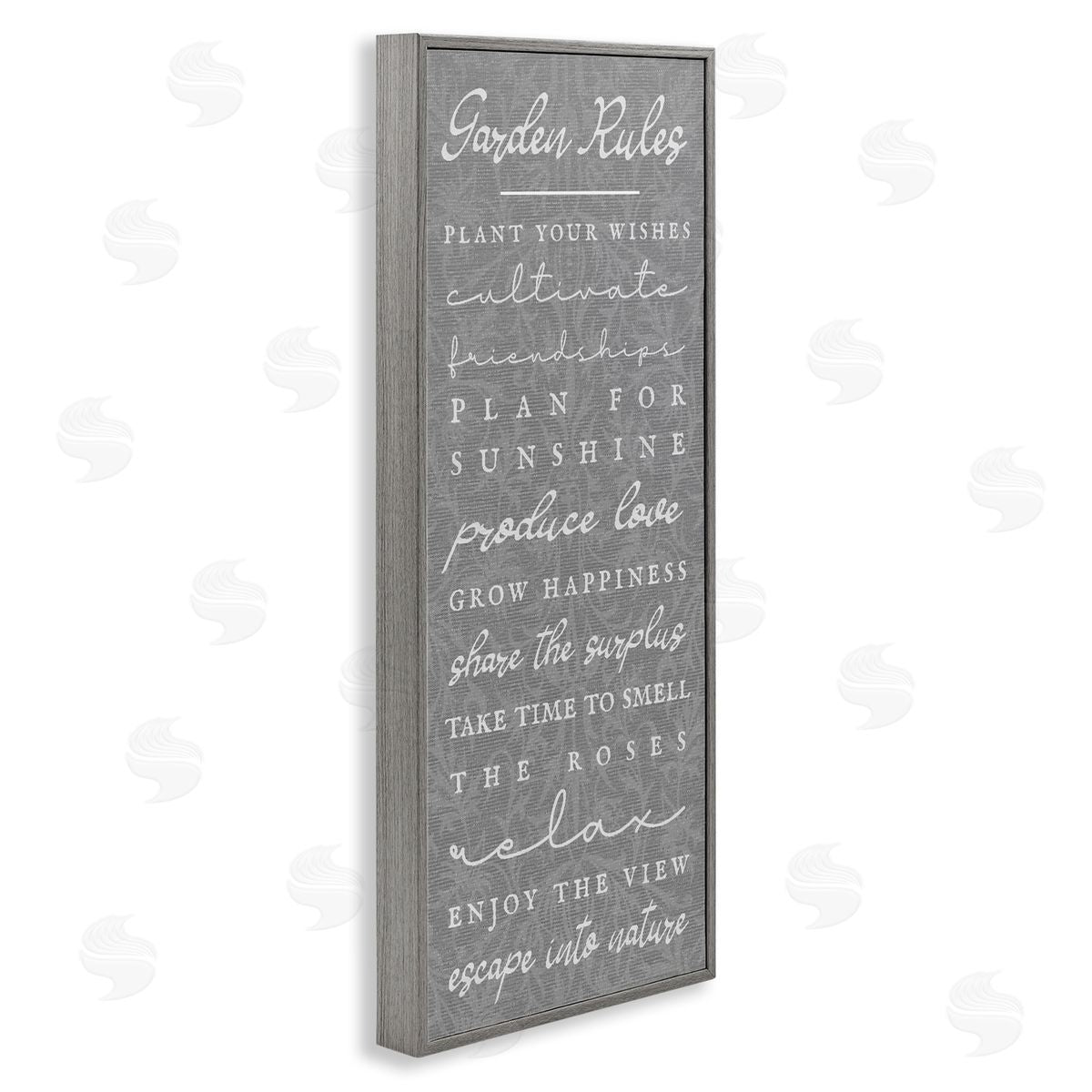 Comforting Garden Rules Grey Frame Print Wall Art, Home Decor by Stupell Studio