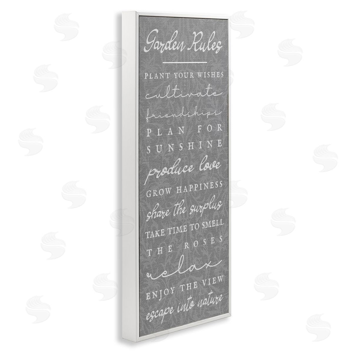 Comforting Garden Rules White Frame Print Wall Art, Home Decor by Stupell Studio