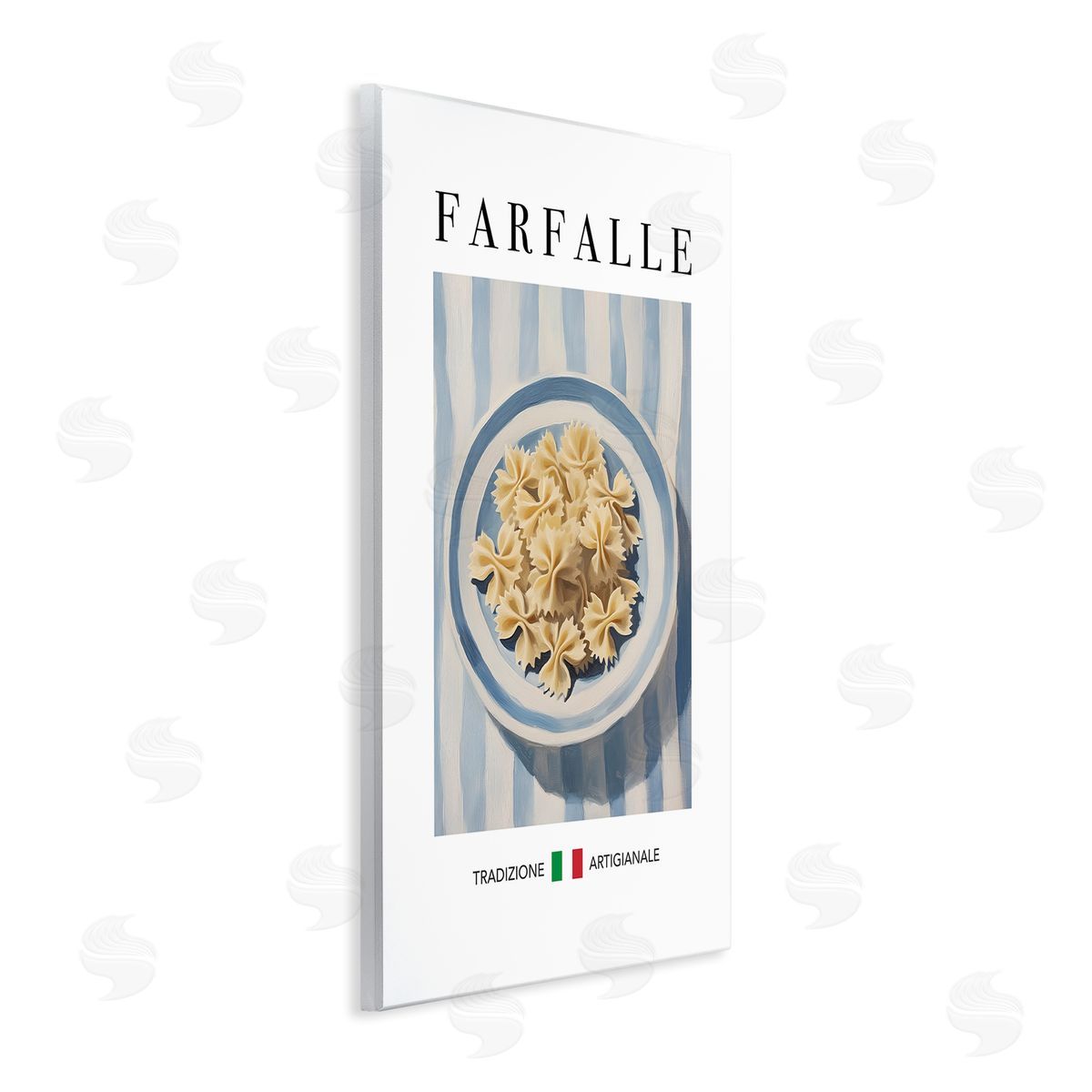 Traditional Farafalle Pasta Wood Plaque Wall Art, Home Decor by Andreas Magnusson