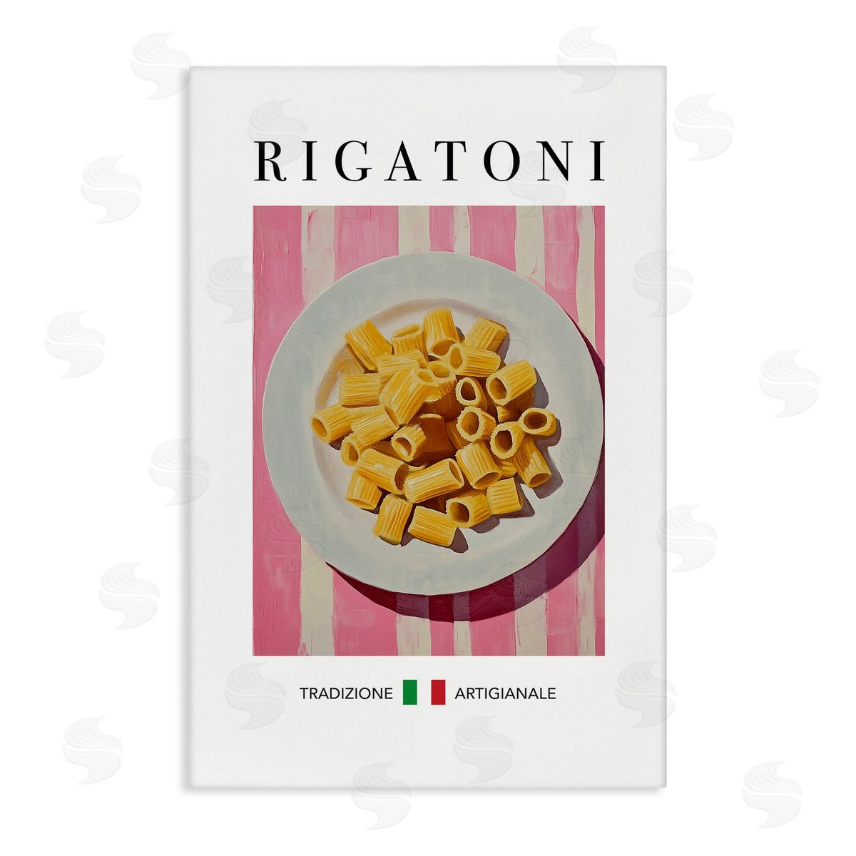 Traditional Rigatoni Pasta Canvas Wall Art, Home Decor by Andreas Magnusson
