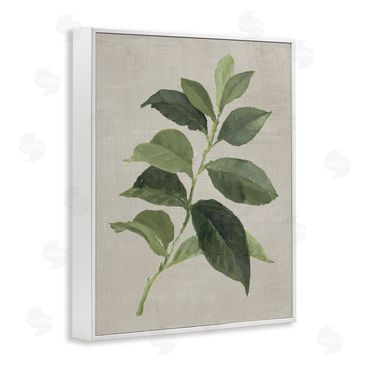 Arabica Coffee Plant Leaf White Frame Print Wall Art, Home Decor by Lanie Loreth